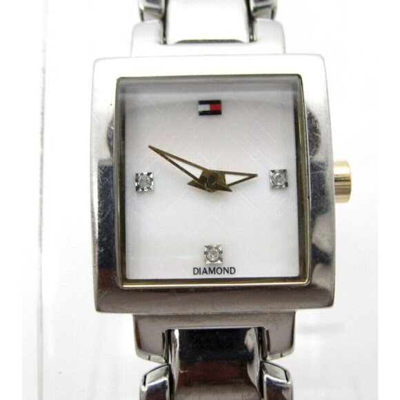 Women Tommy Hilfiger Diamond Quartz WR Analog 22mm Dial Watch (F695)